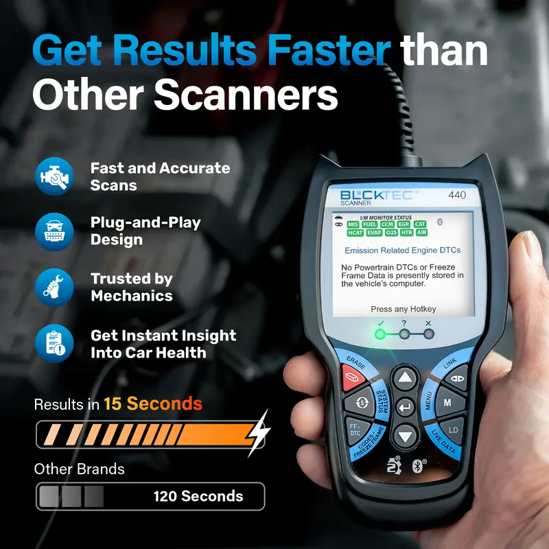 BLCKTEC 440 OBD2 Scanner - Car Code Reader & Scan Tool - Car Scanner - Helps Fix Check Engine Light Issues & More Multifunctional - Image 2